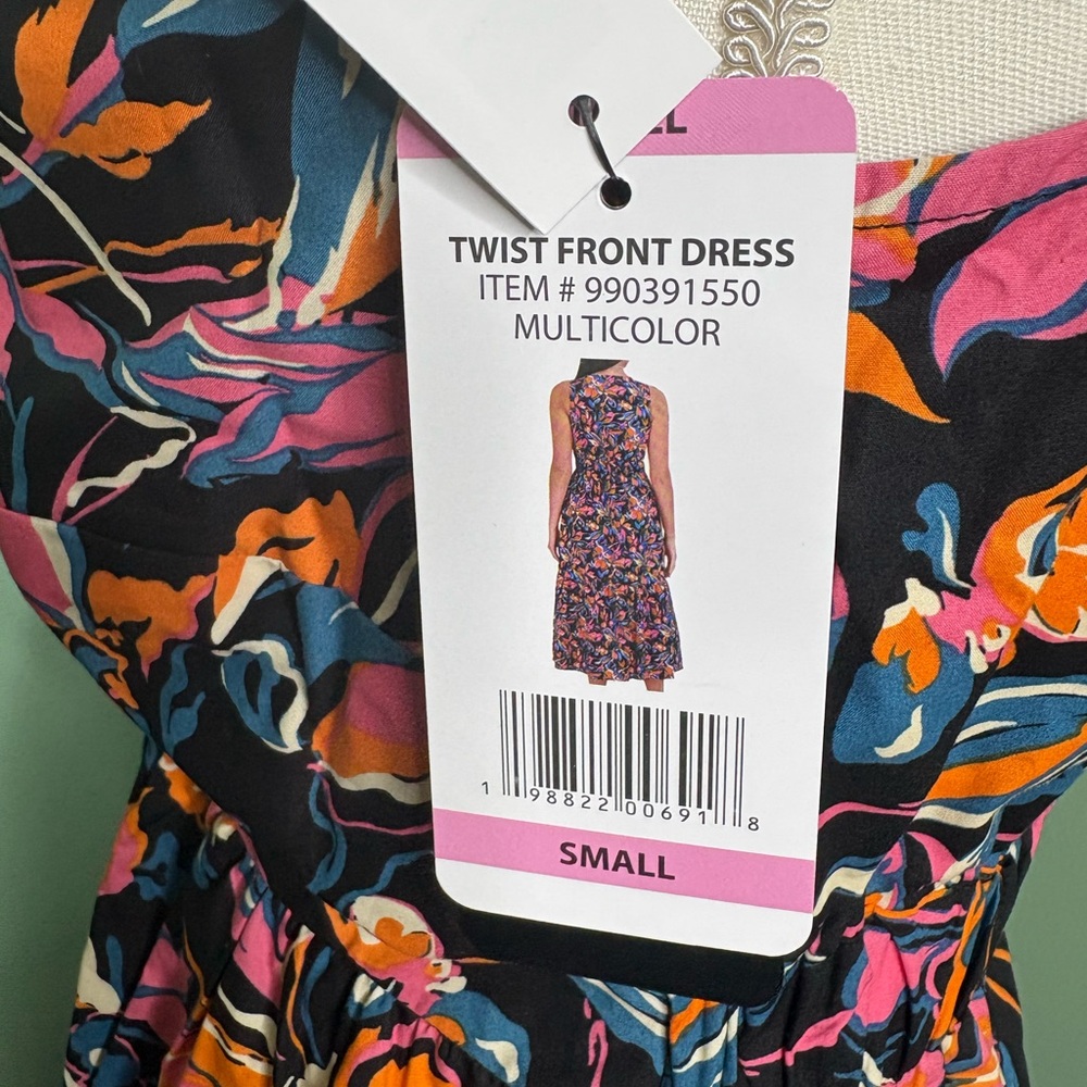 nwt French Connection Black and Pink Floral Maxi Dress small - Picture 12 of 15